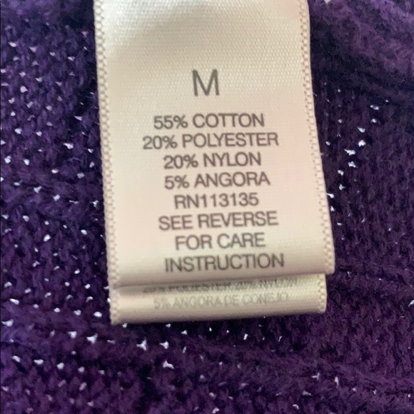 Leo & Nicole purple open front w pockets sweater - Picture 9 of 9